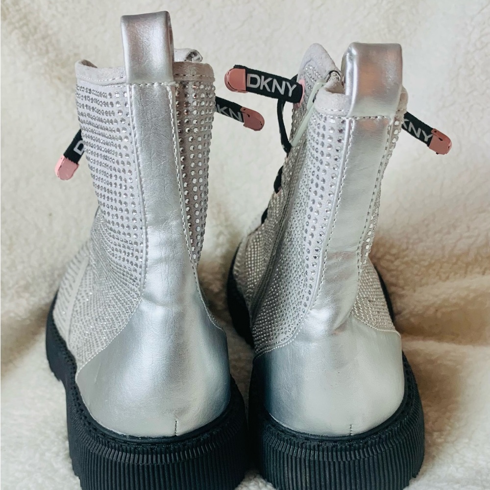 DKNY Rhinestone Combat Boots - Picture 8 of 10